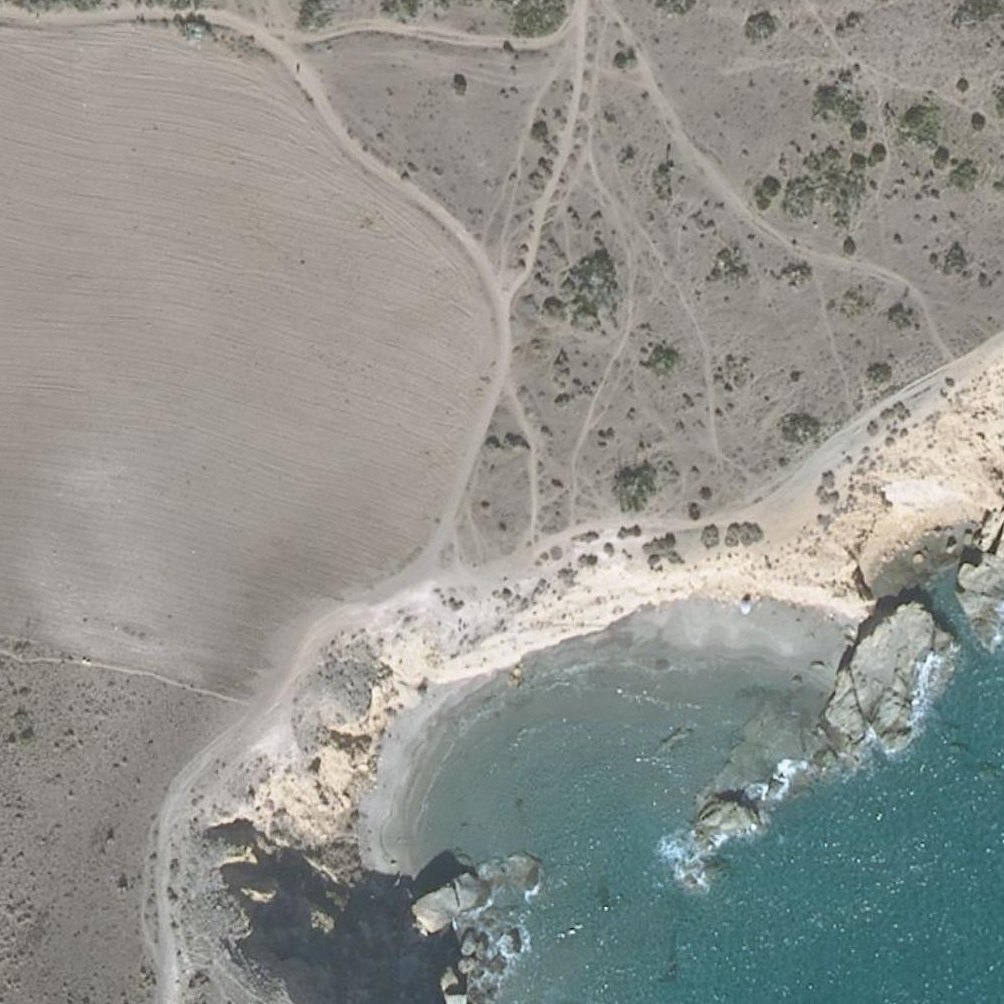 Aerial map of Cala de los Amarillos