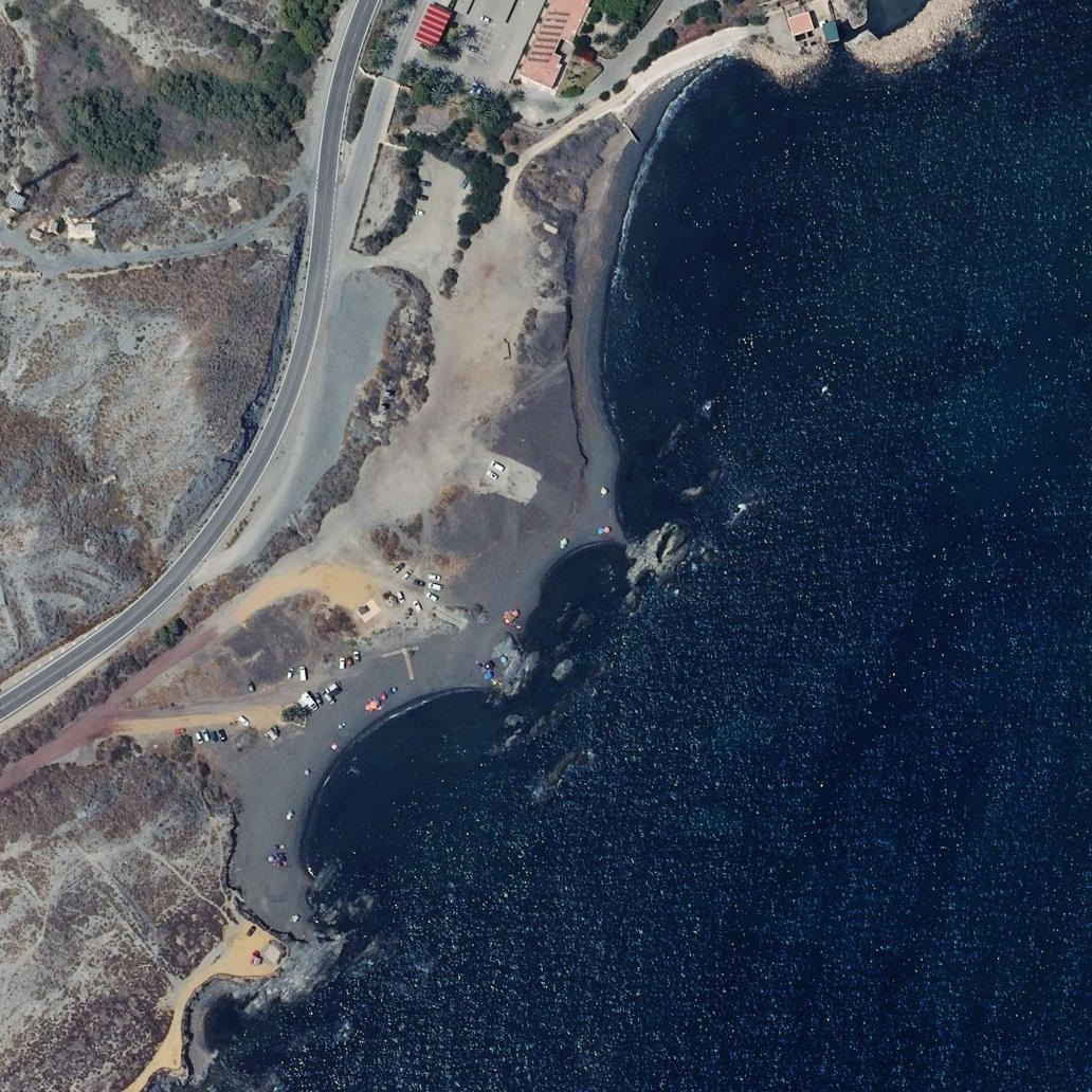 Aerial map of Cala de los Dolores
