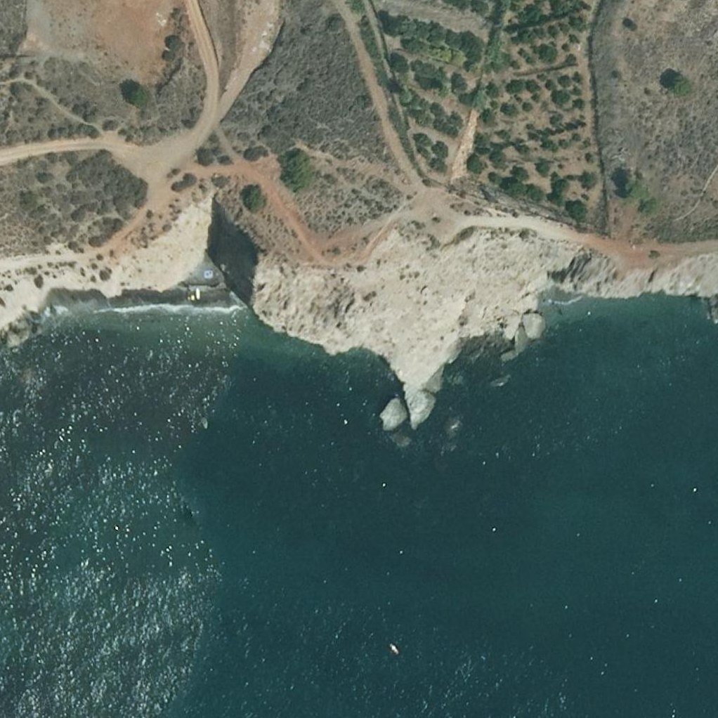 Aerial map of Cala de los Pobres