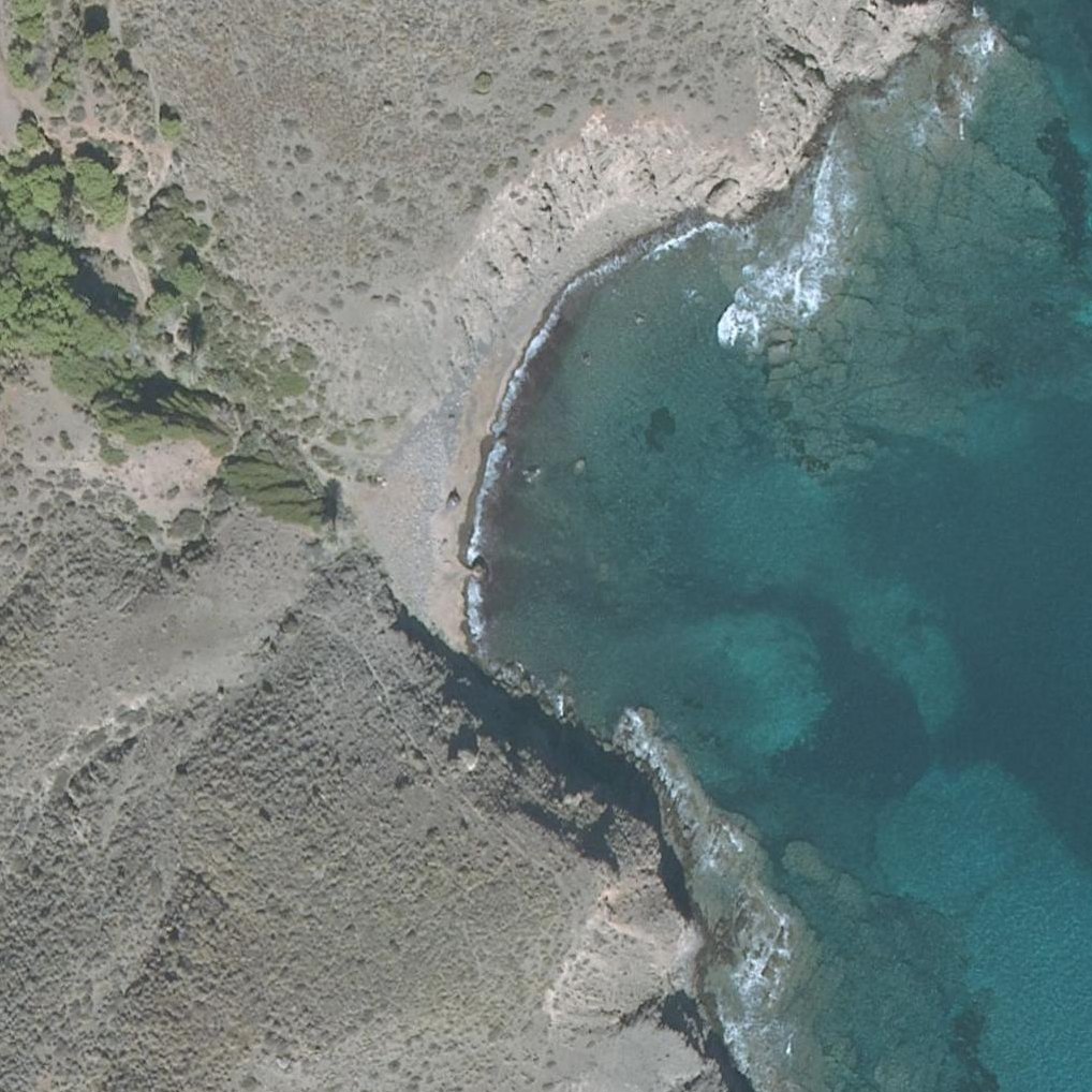 Aerial map of Cala de Los Toros