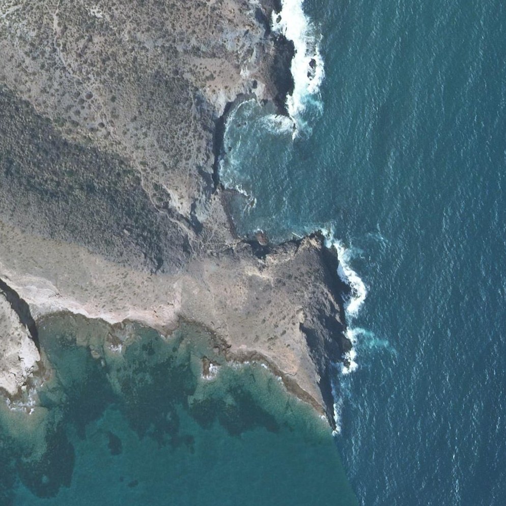 Aerial map of Cala de Piedra Negra
