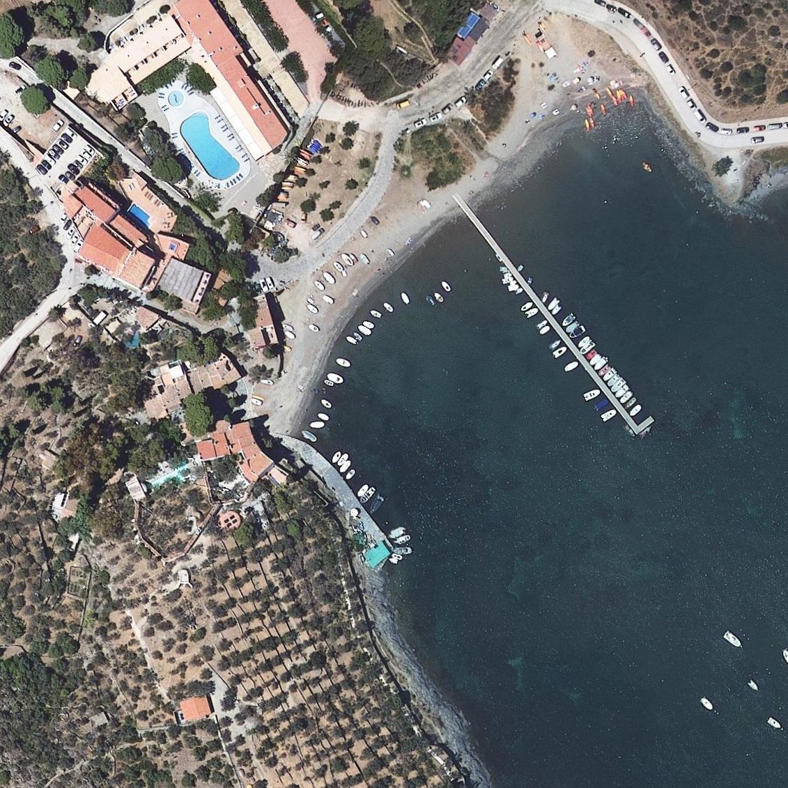 Aerial map of Cala de Portlligat