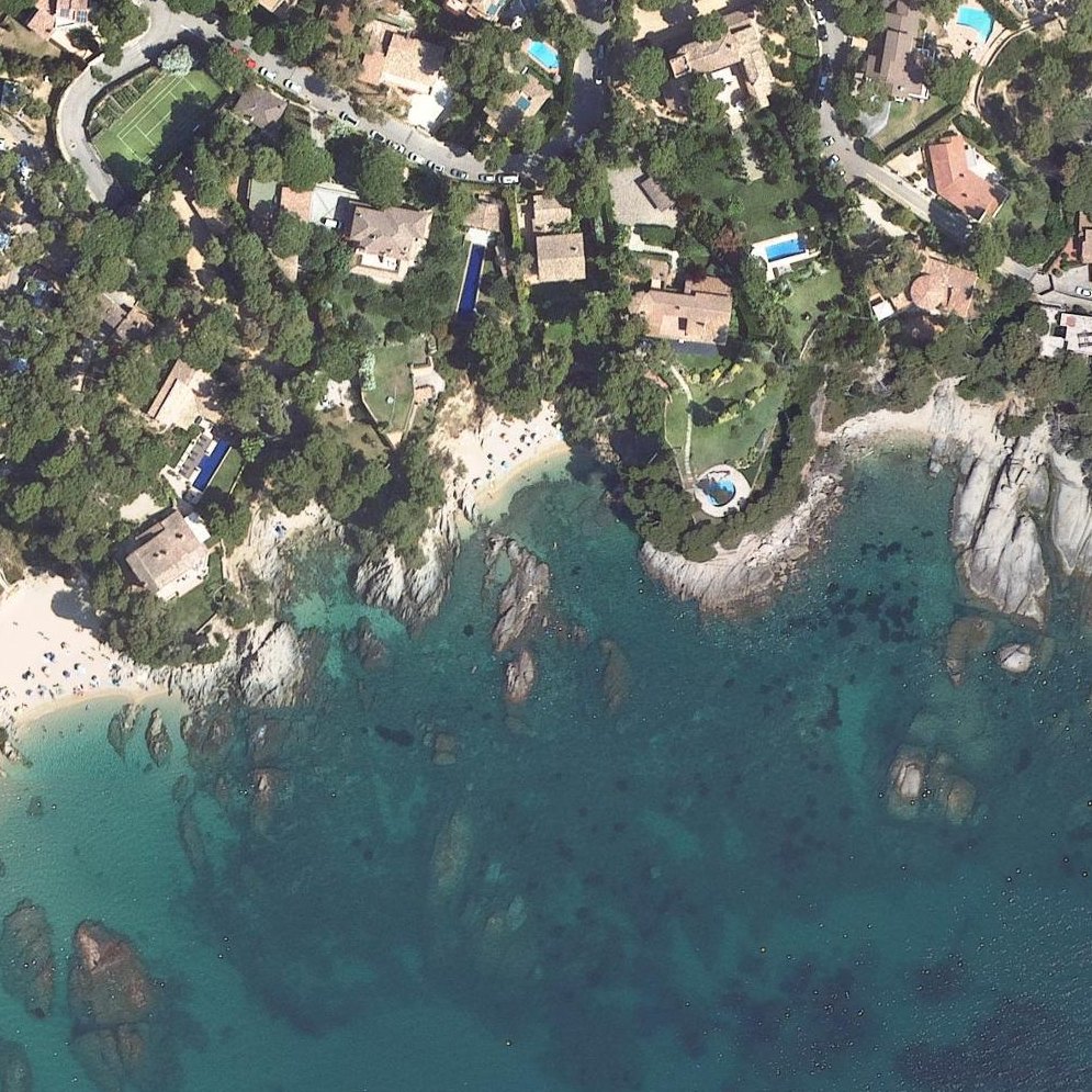 Aerial map of Cala de Roques Planes