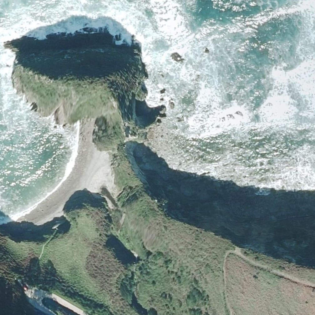 Aerial map of Cala de Salencia, Novellana (Apta para perros)