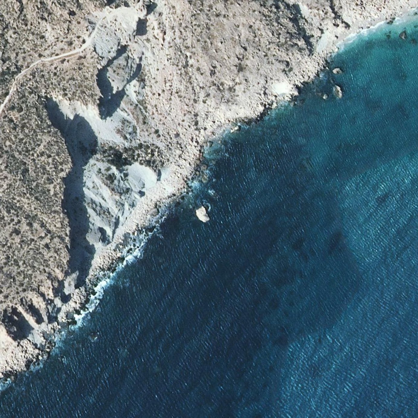 Aerial map of Cala de San Pedro