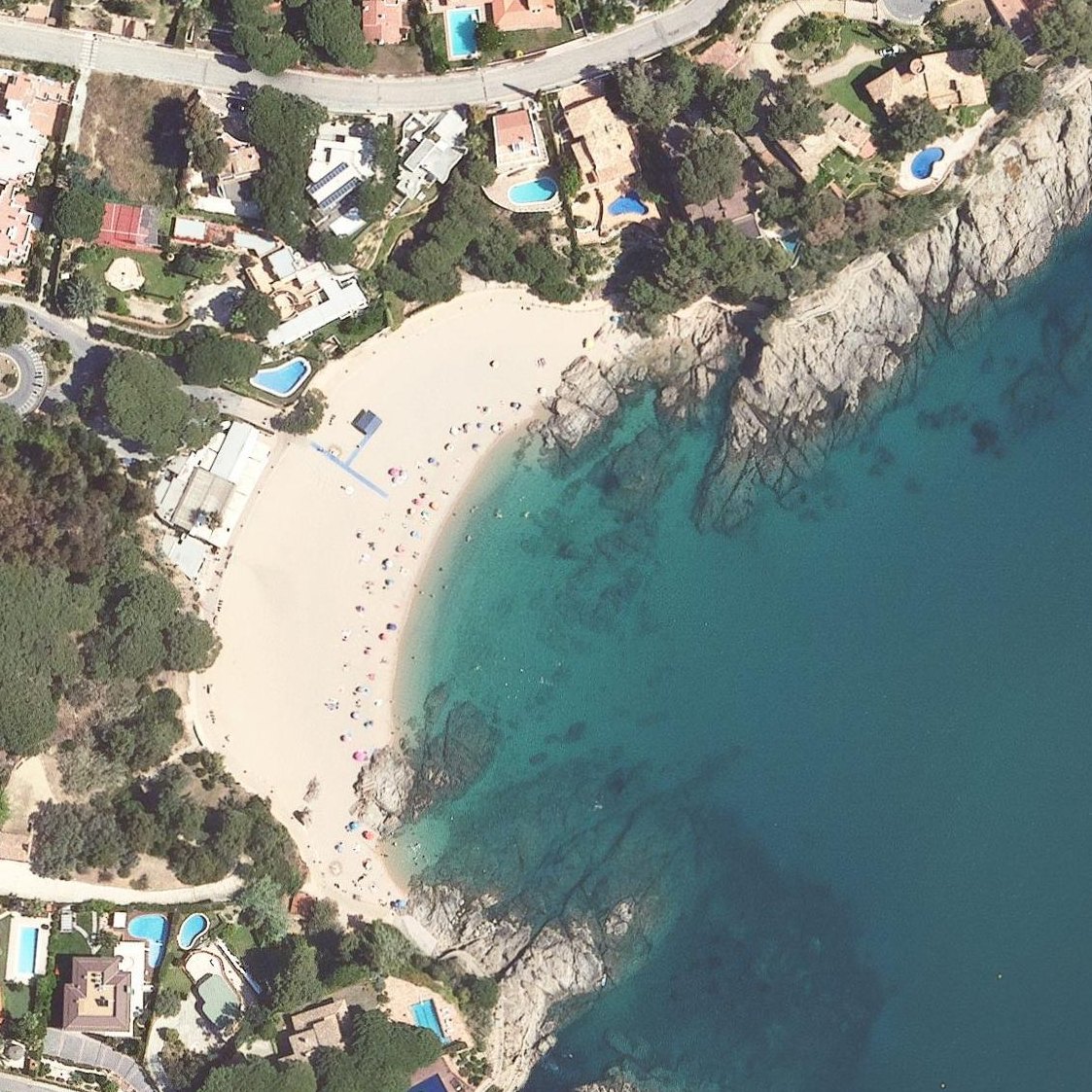 Aerial map of Cala de Sant Francesc