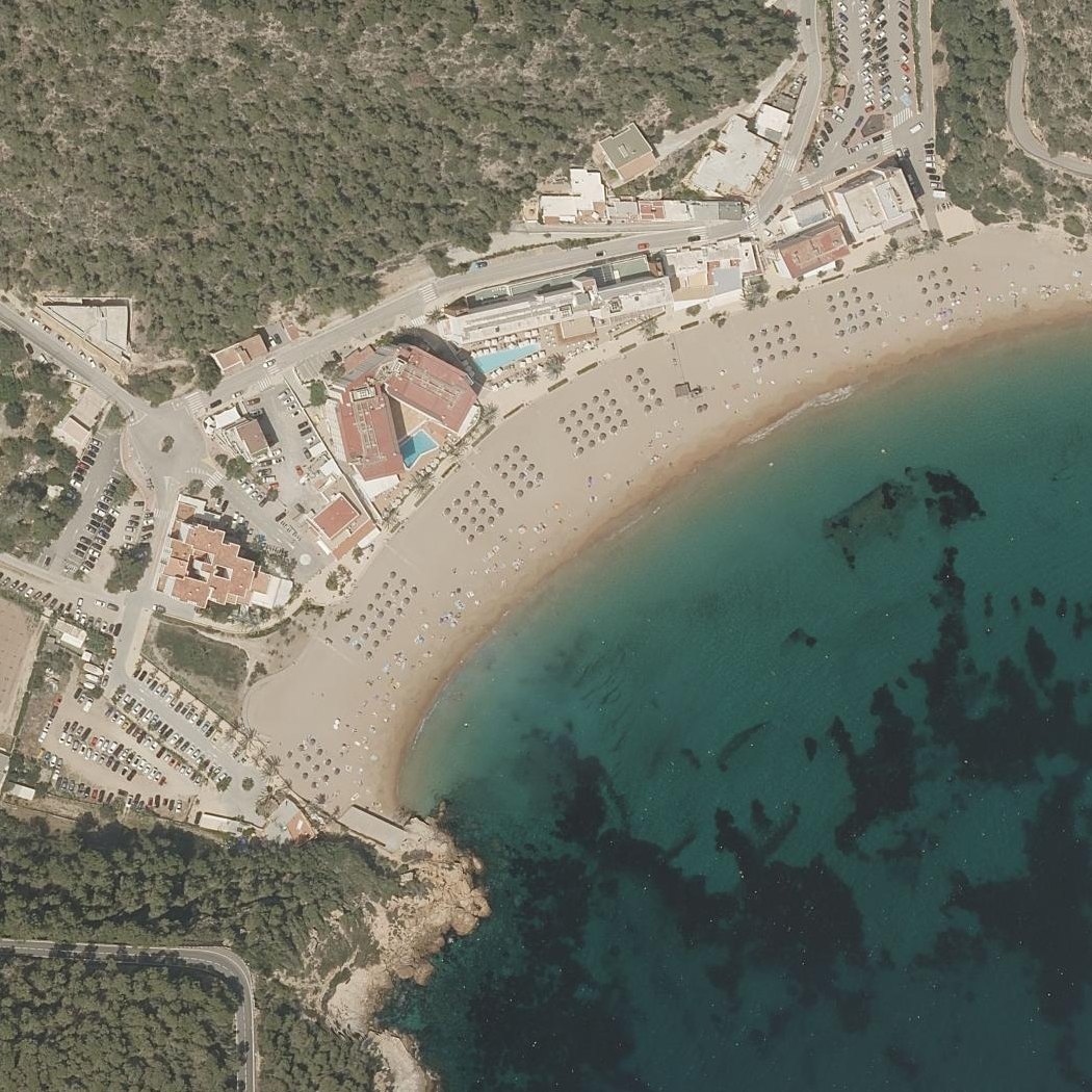 Aerial map of Cala de Sant Vicent