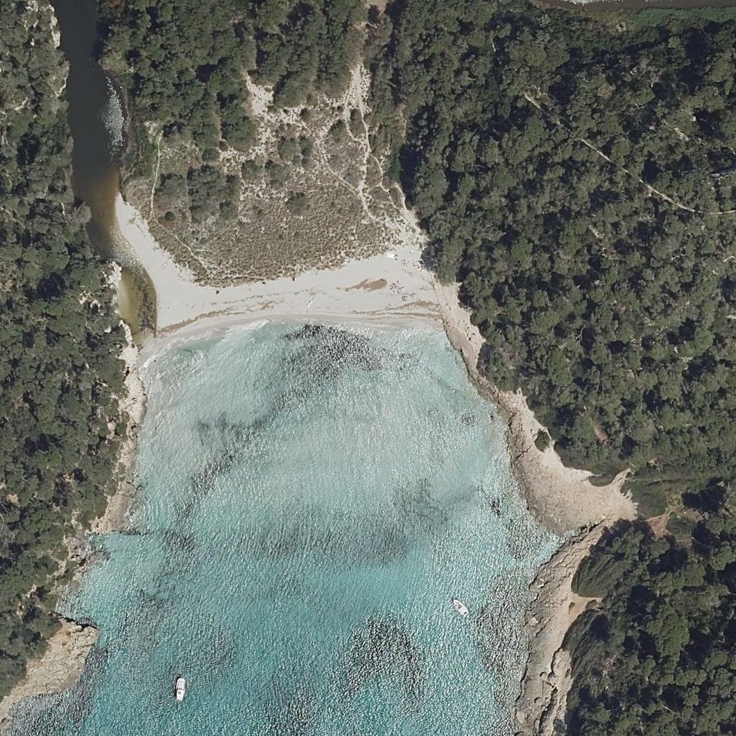 Aerial map of Cala de Trebalúger