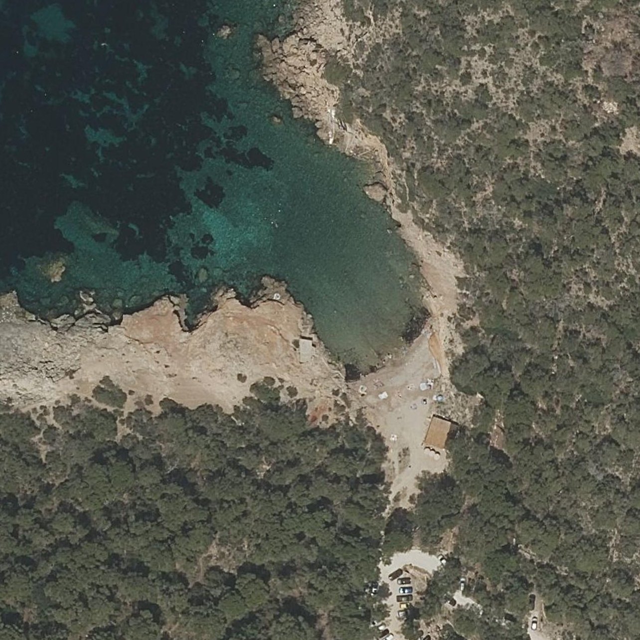 Aerial map of Cala de Xuclar