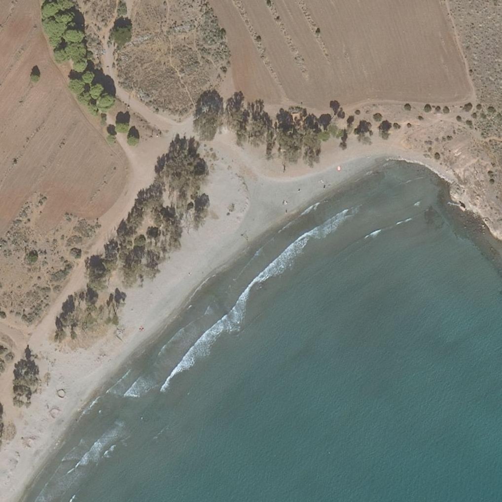 Aerial map of Cala del Ave María