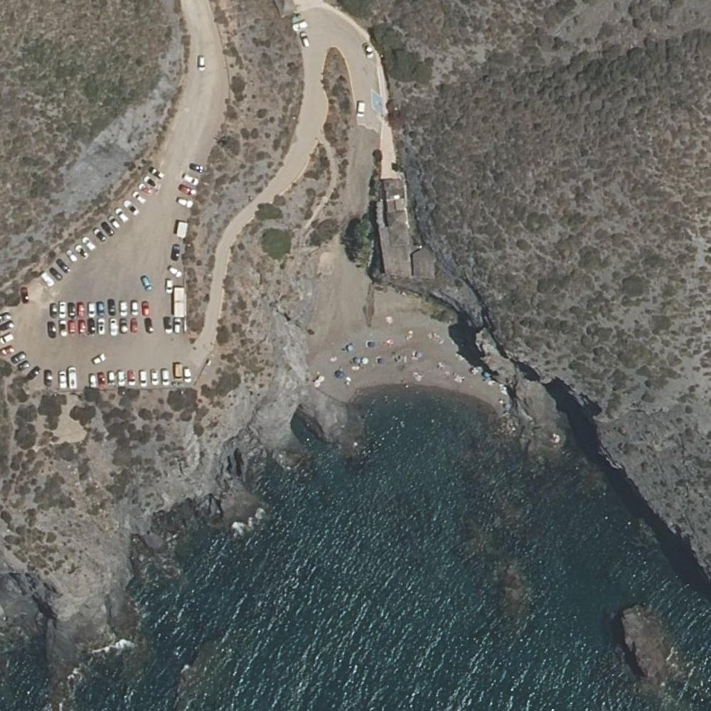 Aerial map of Cala del Barco