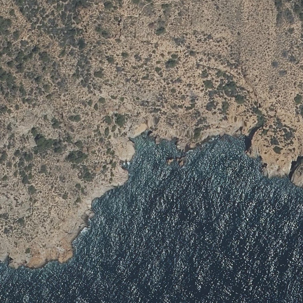 Aerial map of Cala del Barranco de la Muela