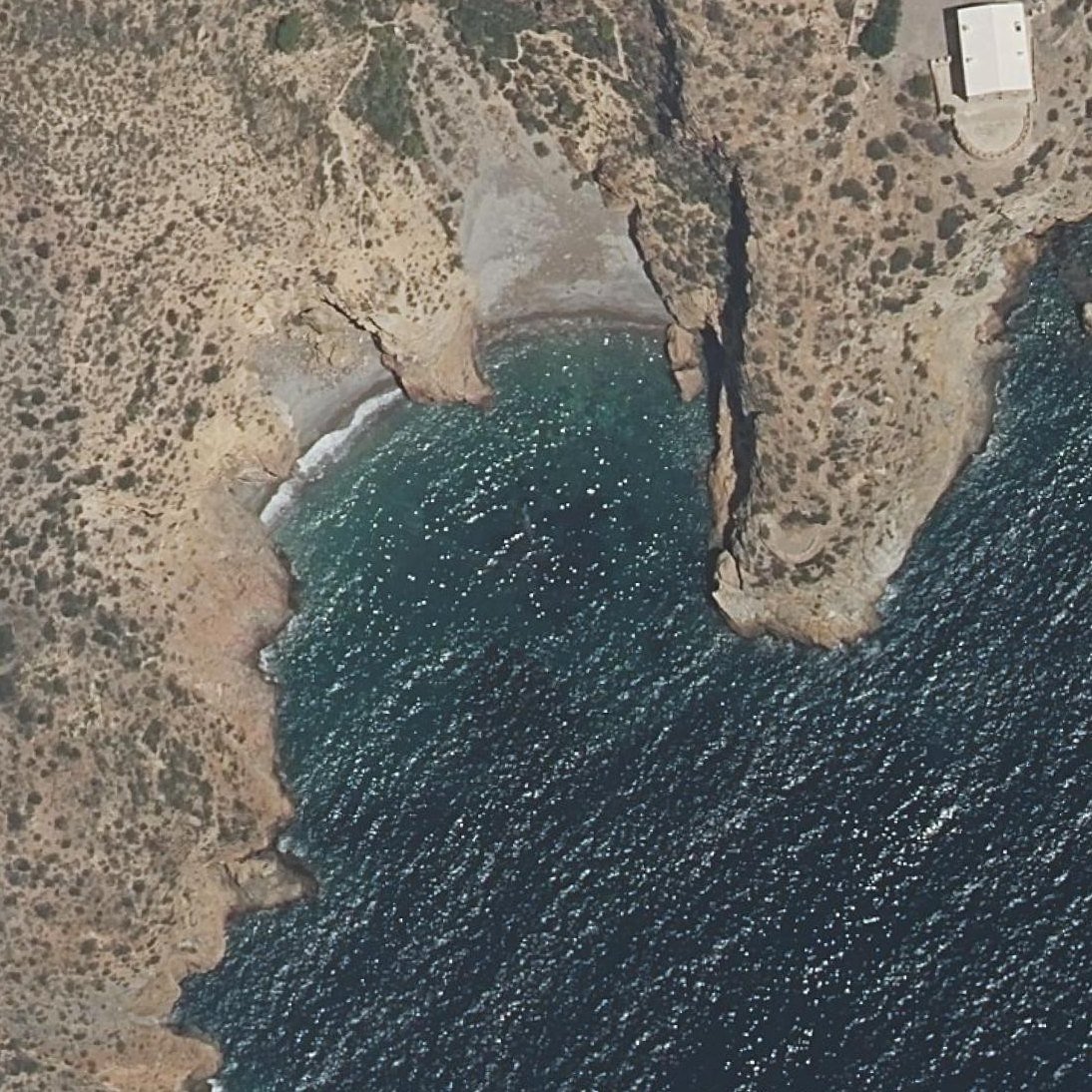 Aerial map of Cala del Bolete
