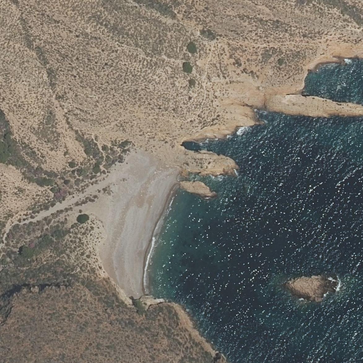 Aerial map of Cala del Bolete Grande
