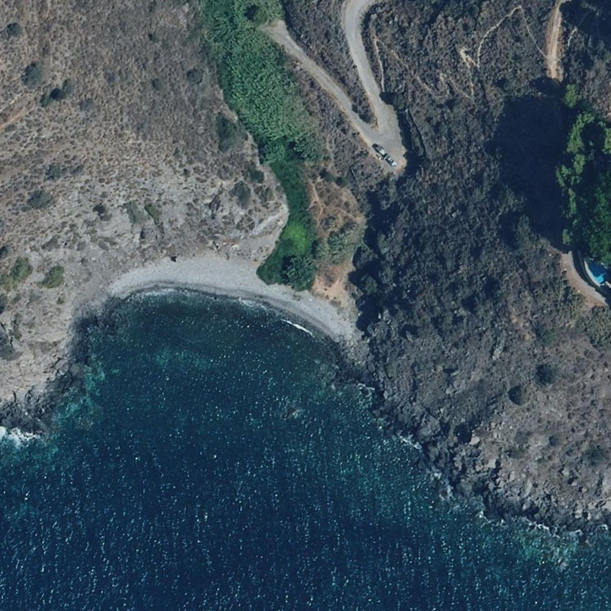 Aerial map of Cala del Cambrón