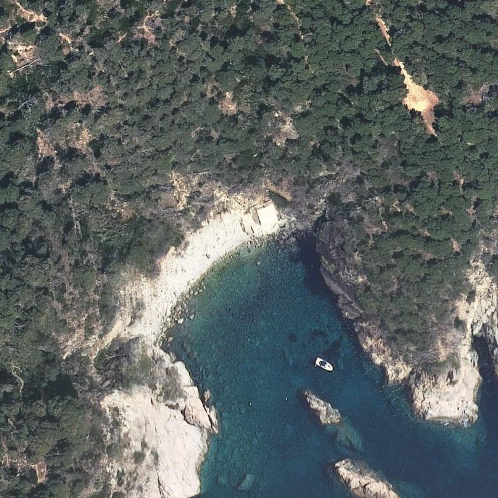 Aerial map of Cala del Cau