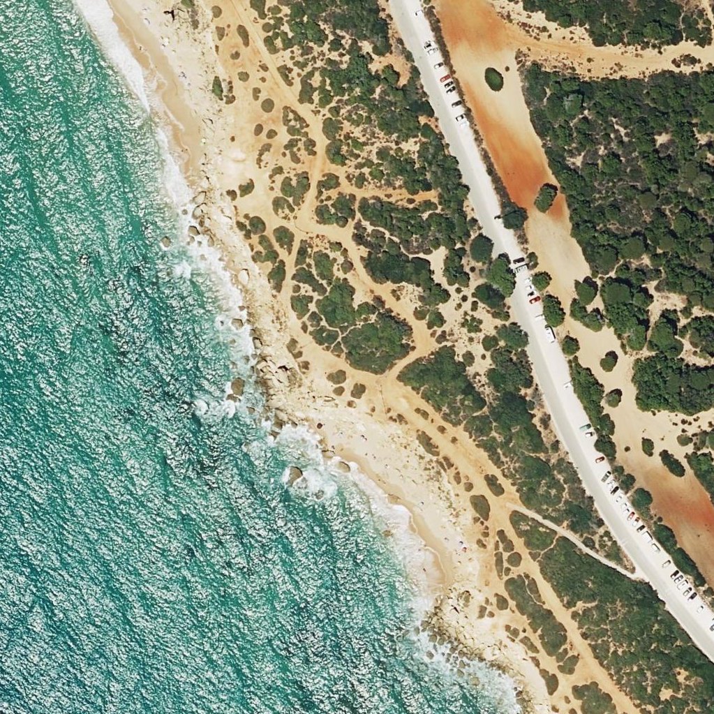 Aerial map of Cala del Faro