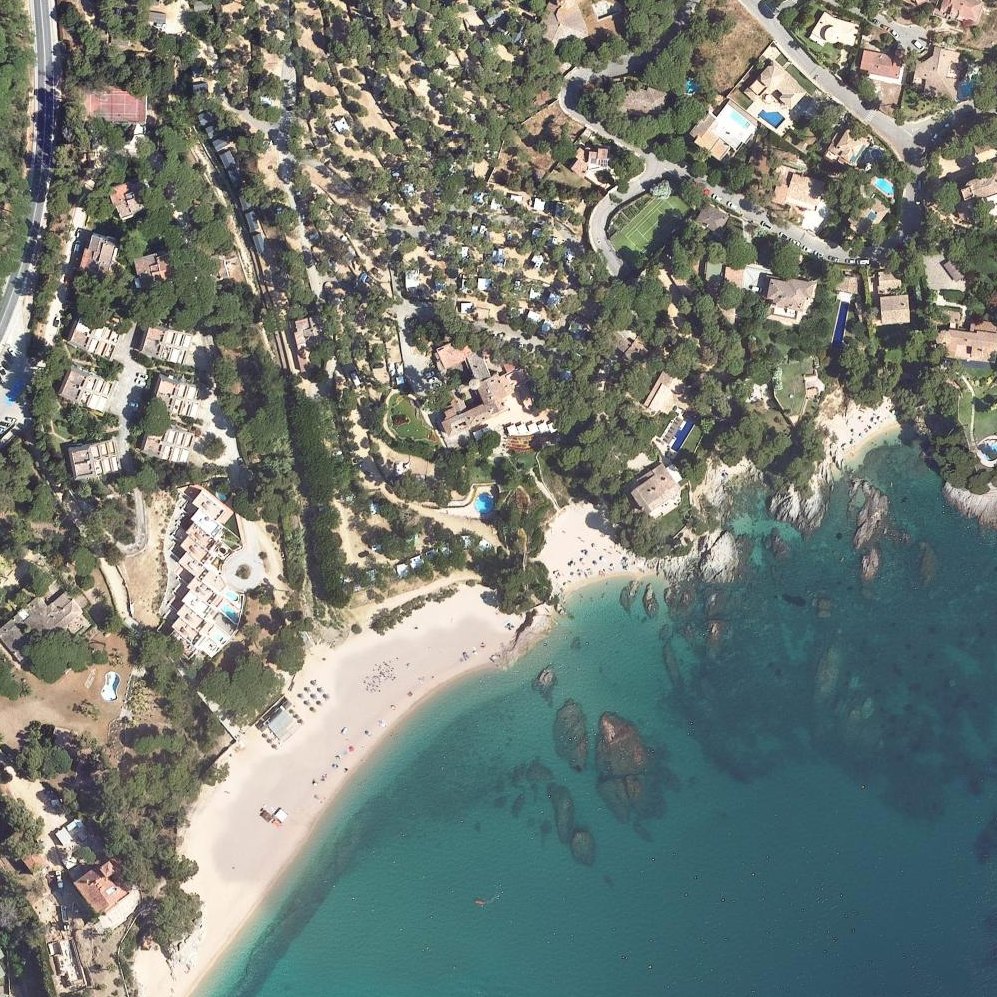 Aerial map of Cala del Forn