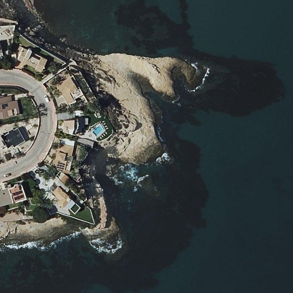 Aerial map of Cala del Llop Marí