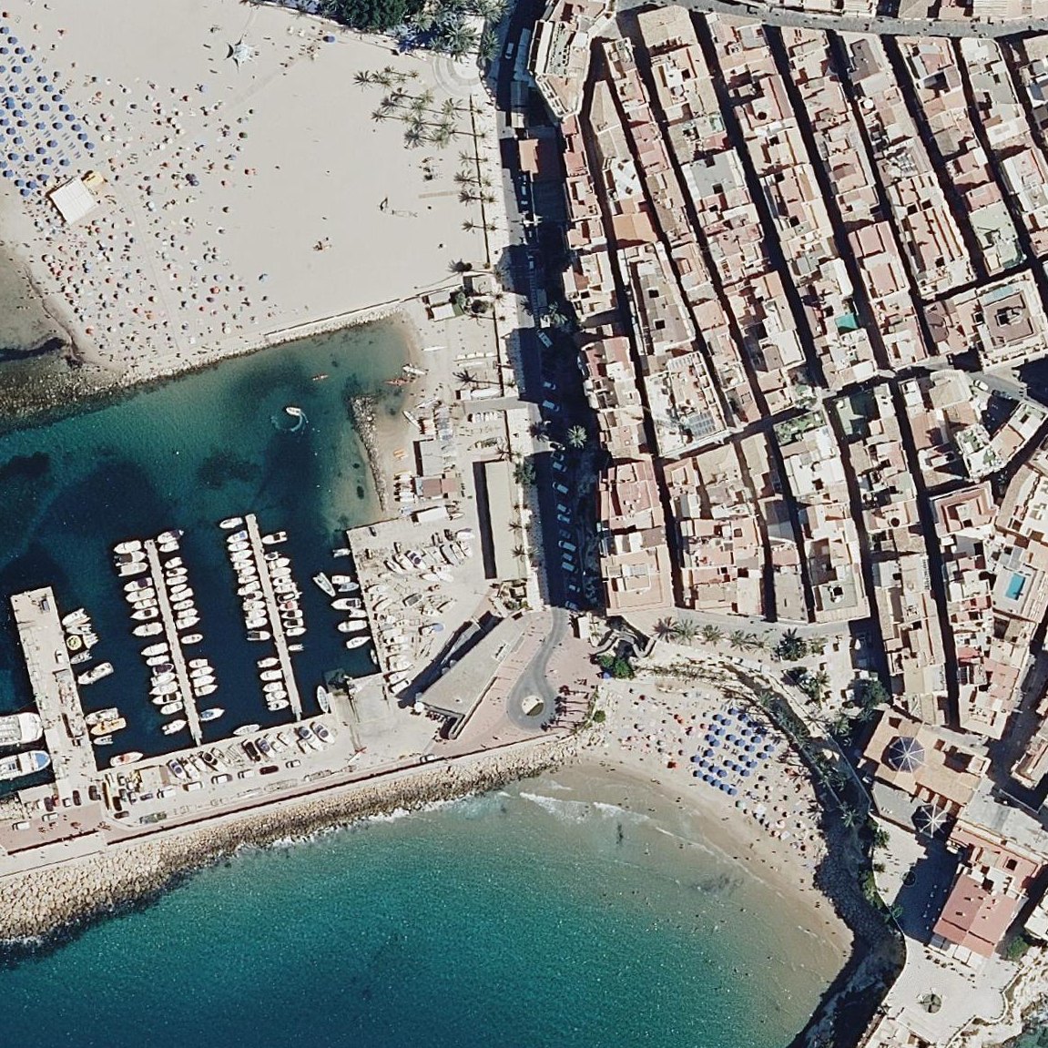 Aerial map of Cala del Mal Pas