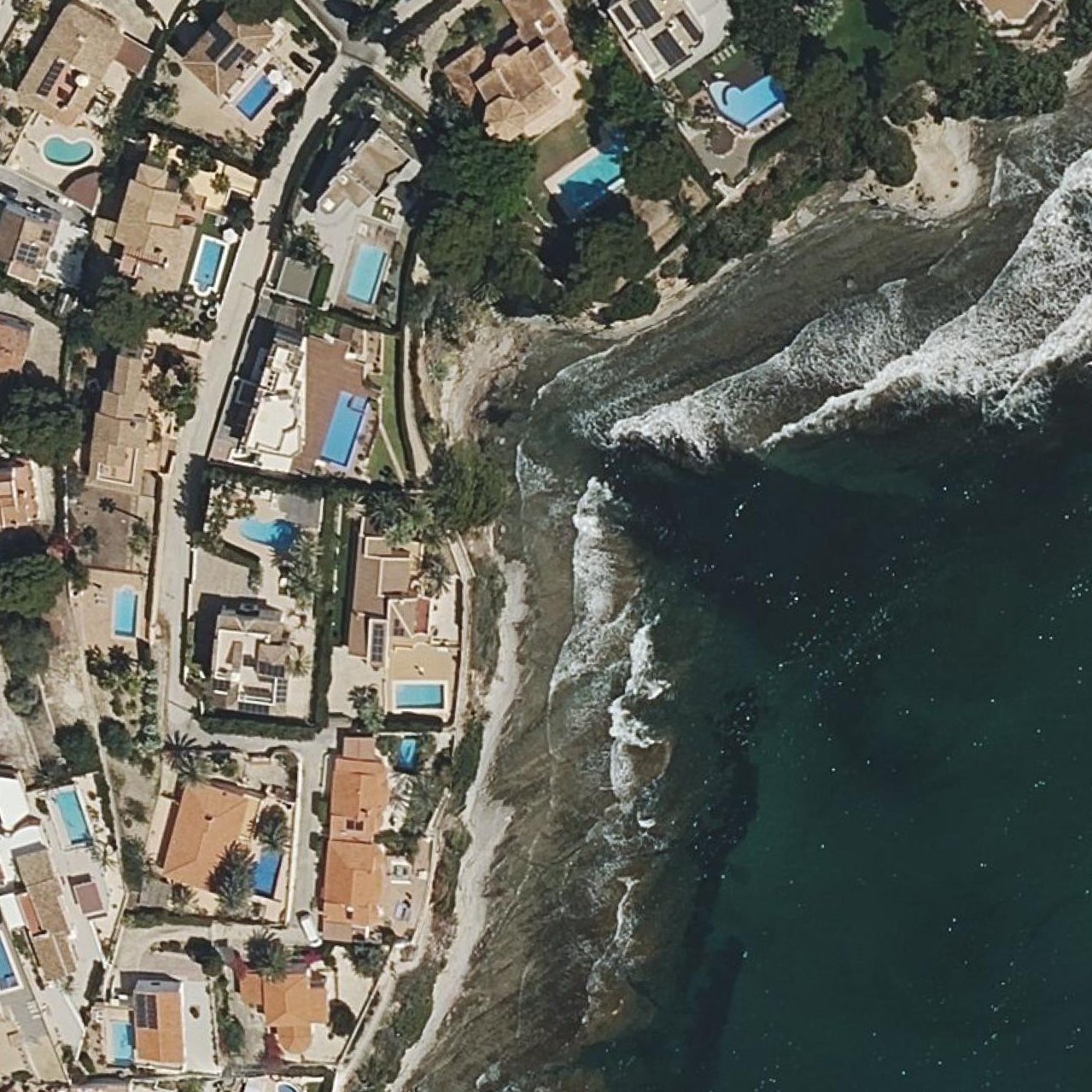 Aerial map of Cala del Mallorquí
