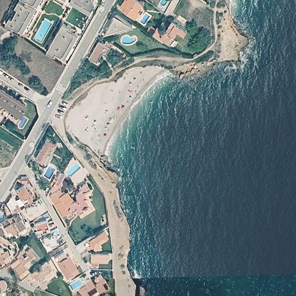 Aerial map of Cala del Pastor