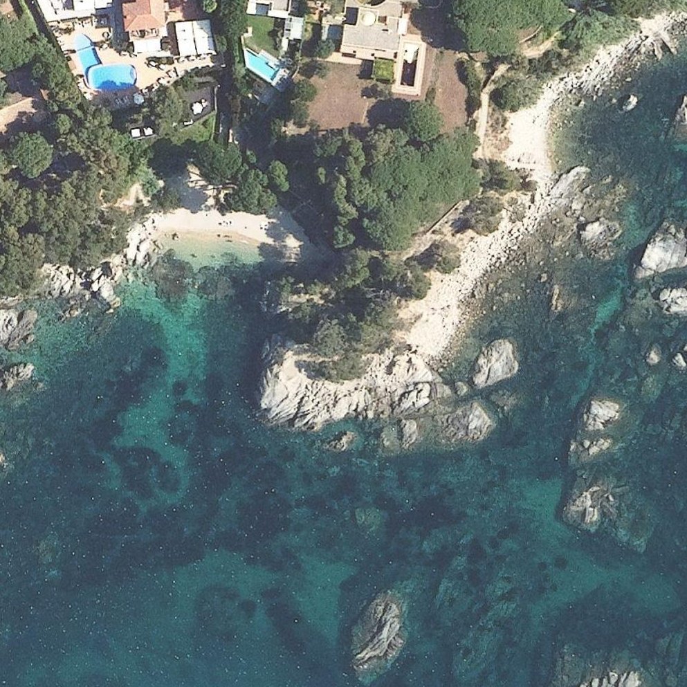 Aerial map of Cala del Pi