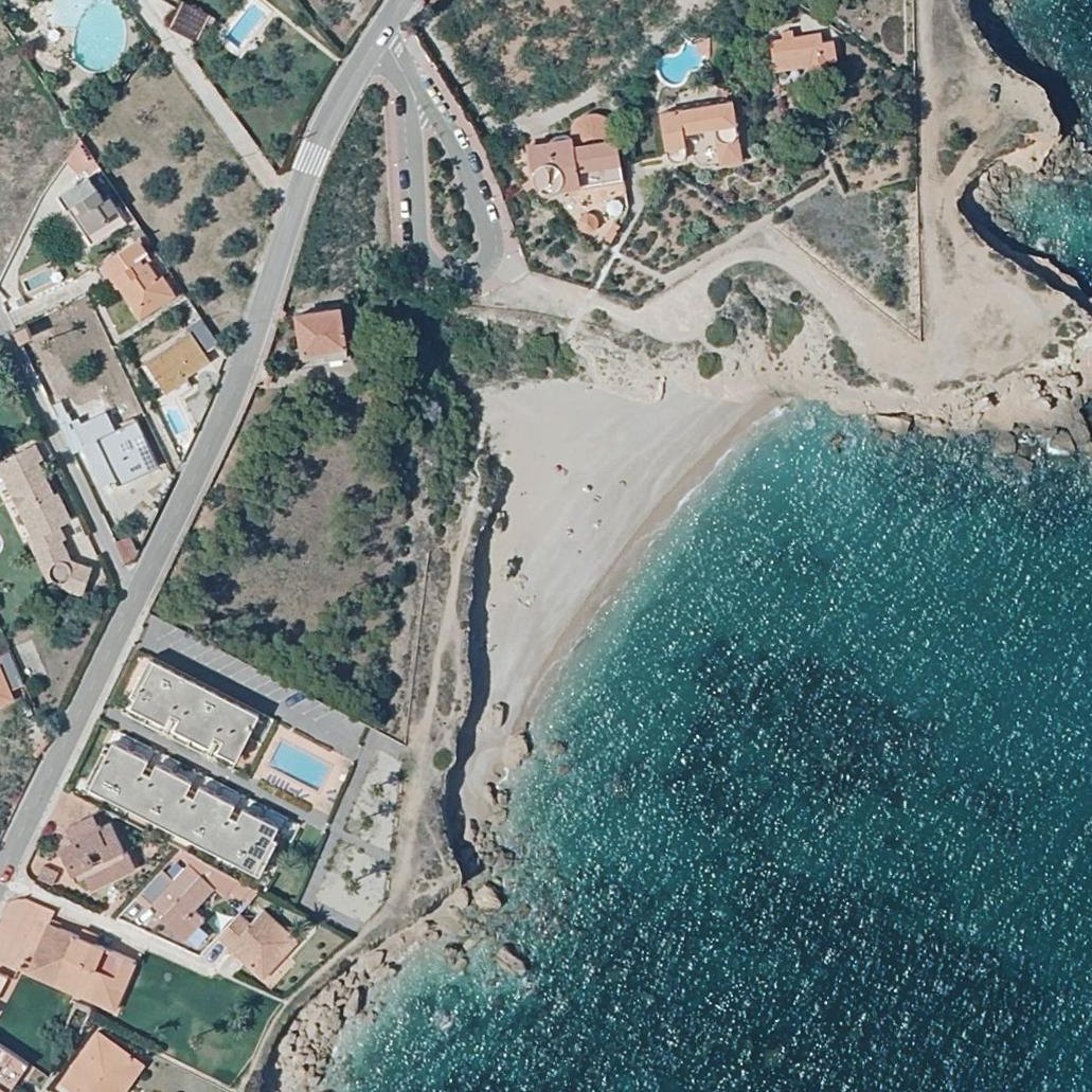 Aerial map of Cala del Pinar