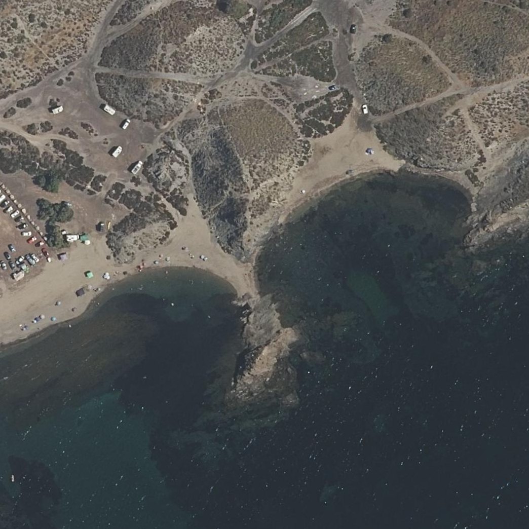 Aerial map of Cala del Pino