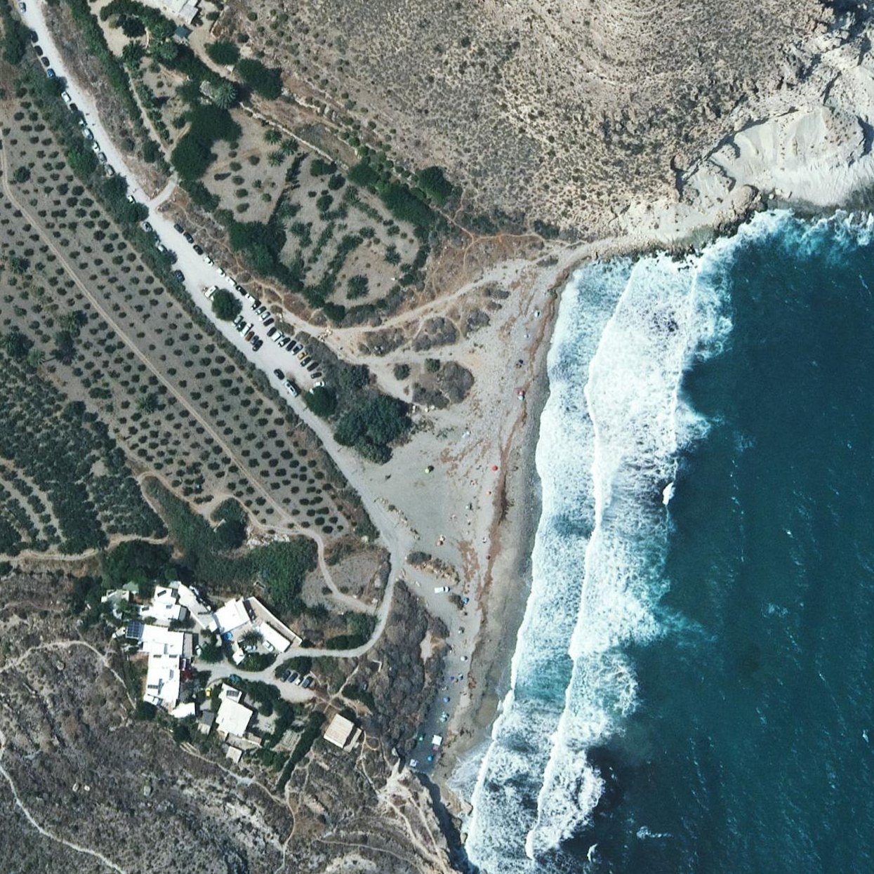 Aerial map of Cala del Plomo