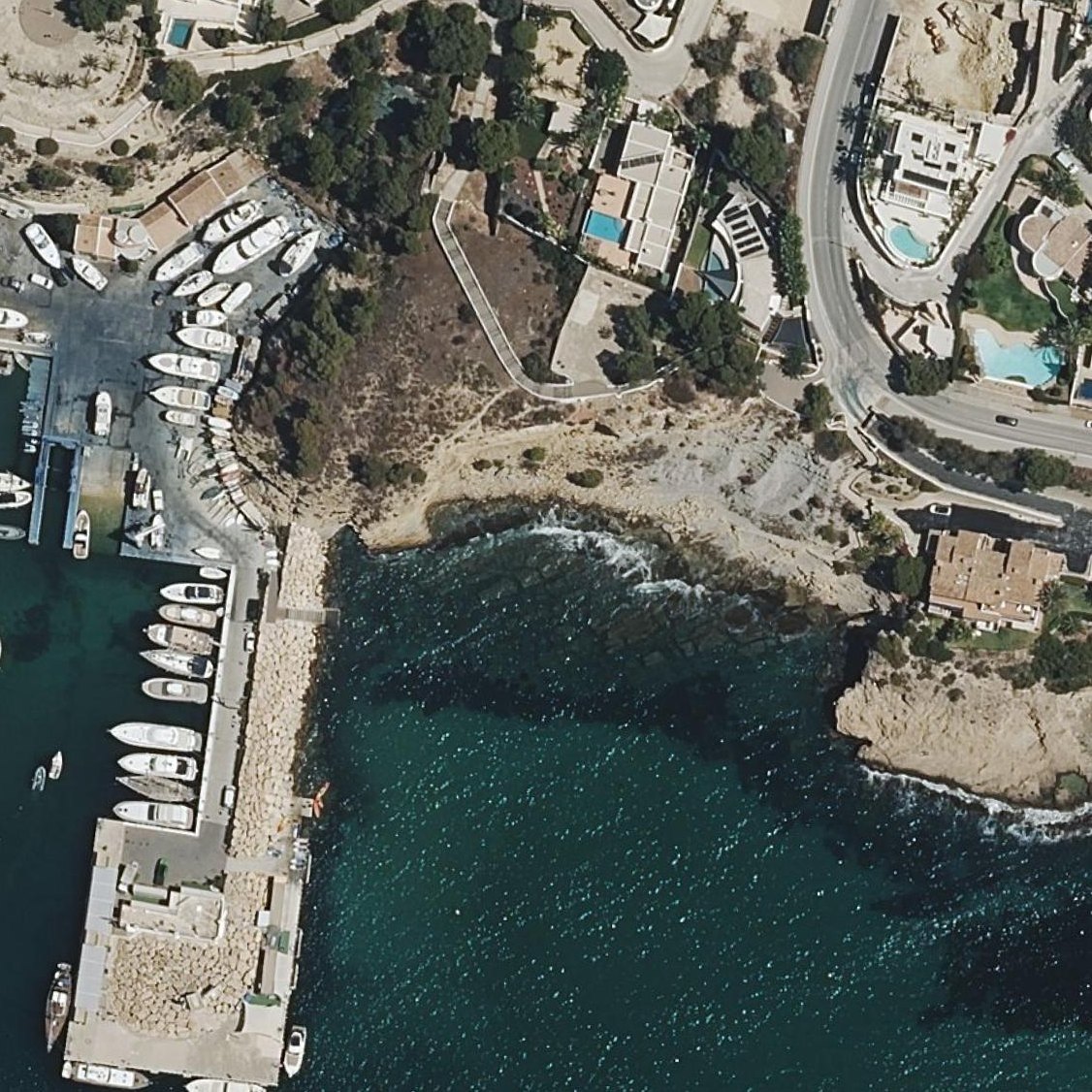 Aerial map of Cala del Portitxol