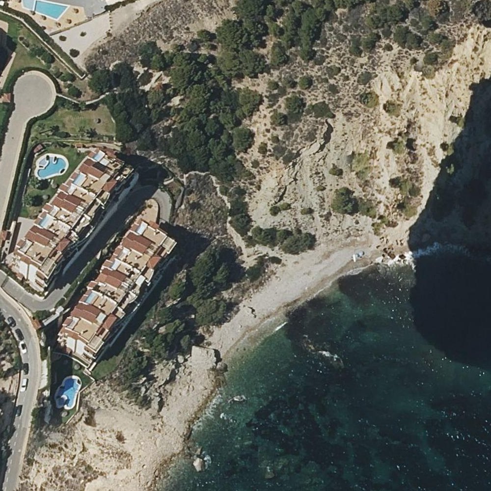 Aerial map of Cala del Racó del Corb