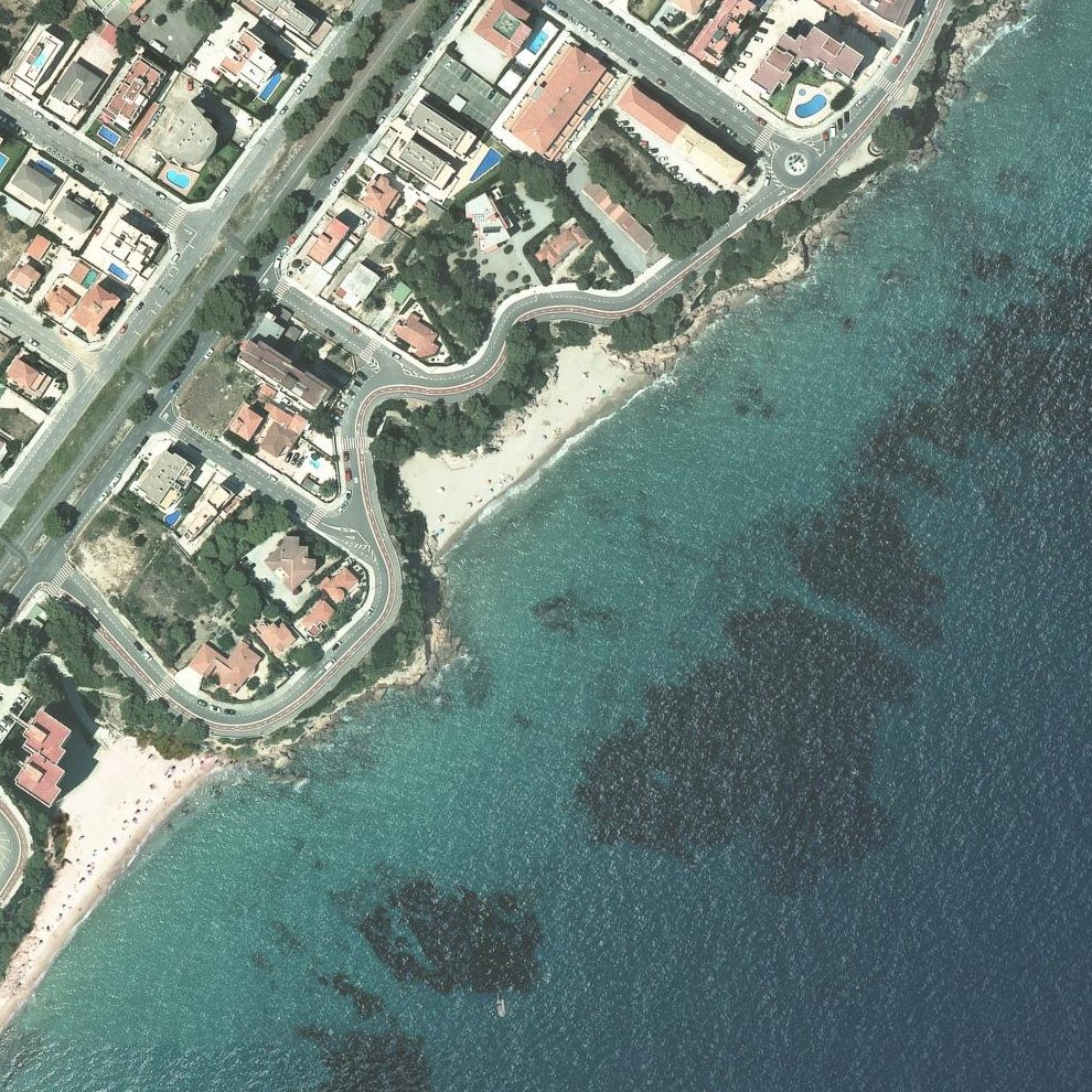 Aerial map of Cala Del Solitari