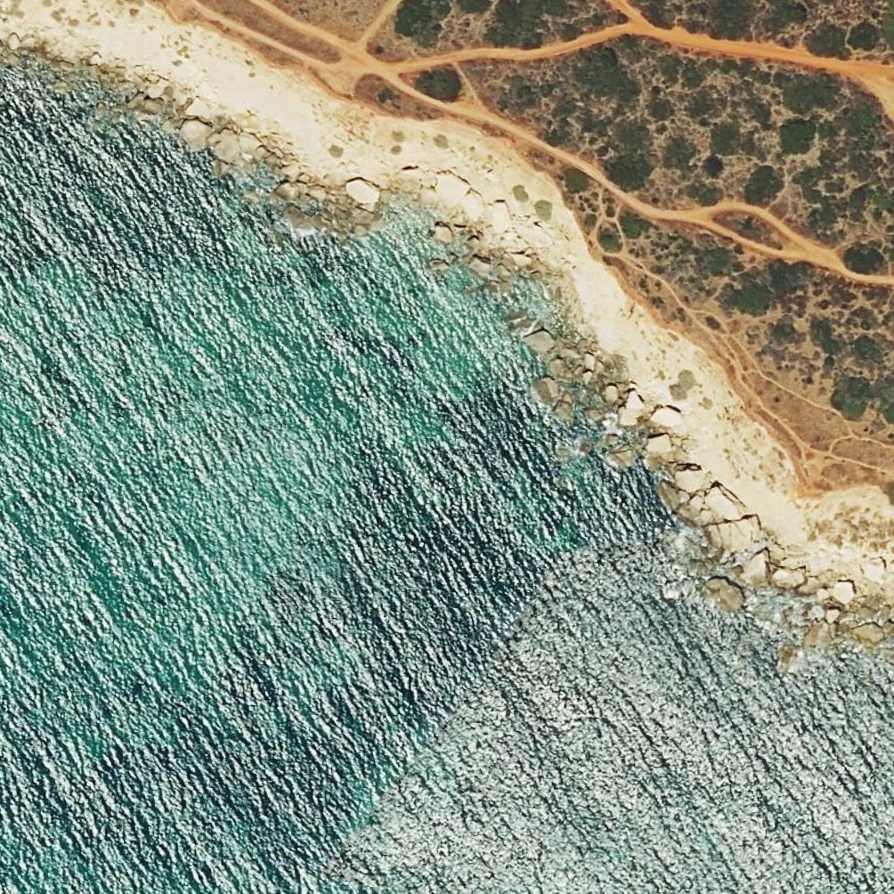 Aerial map of Cala del Sudario