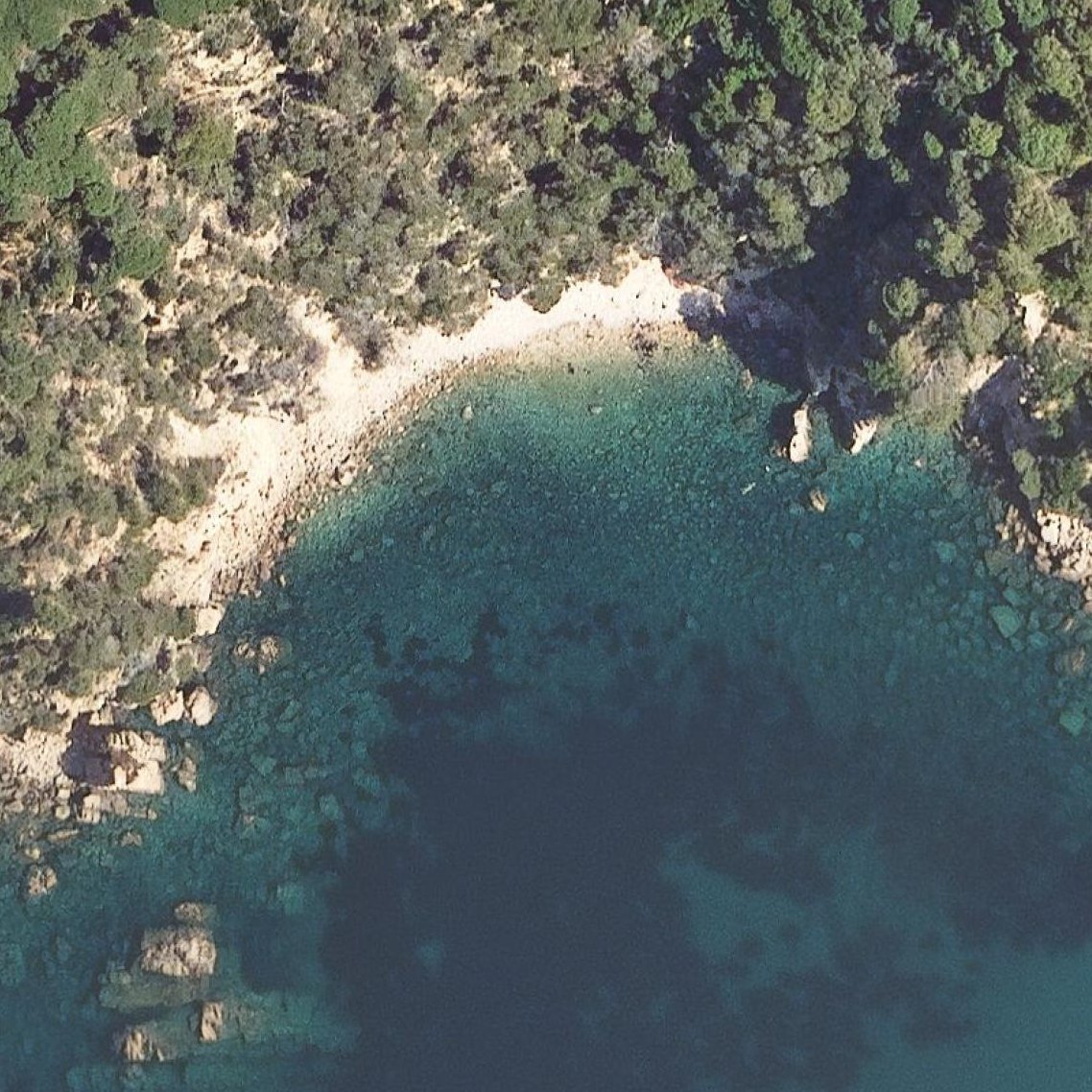 Aerial map of Cala del Vigatà