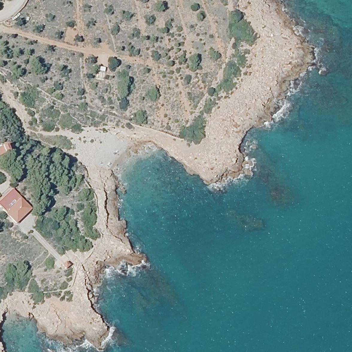Aerial map of Cala del Volante