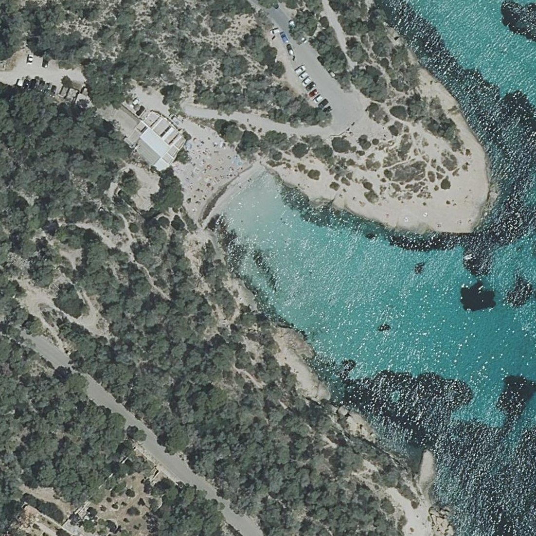 Aerial map of Cala des Mago
