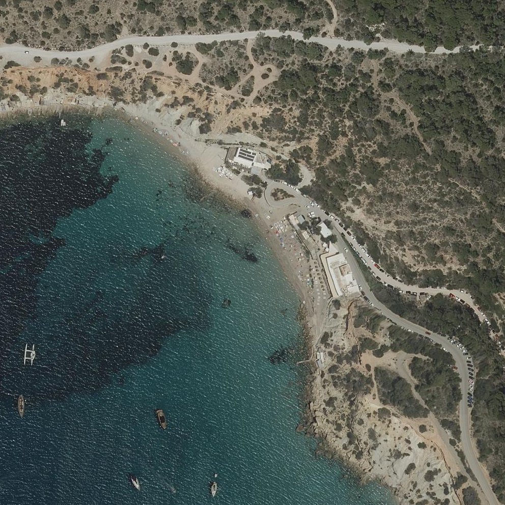 Aerial map of Cala d’Hort