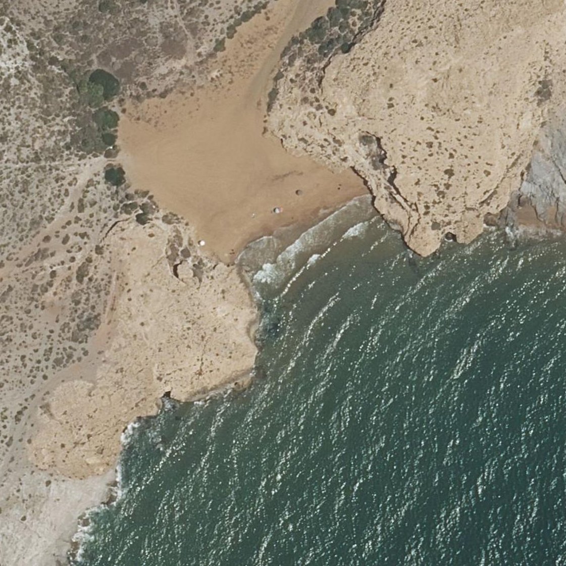 Aerial map of Cala dorada