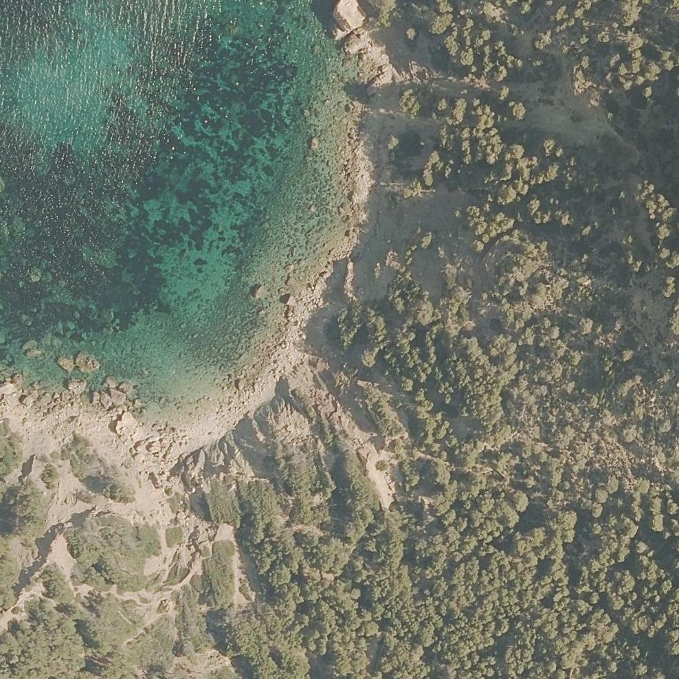 Aerial map of Cala en Basset