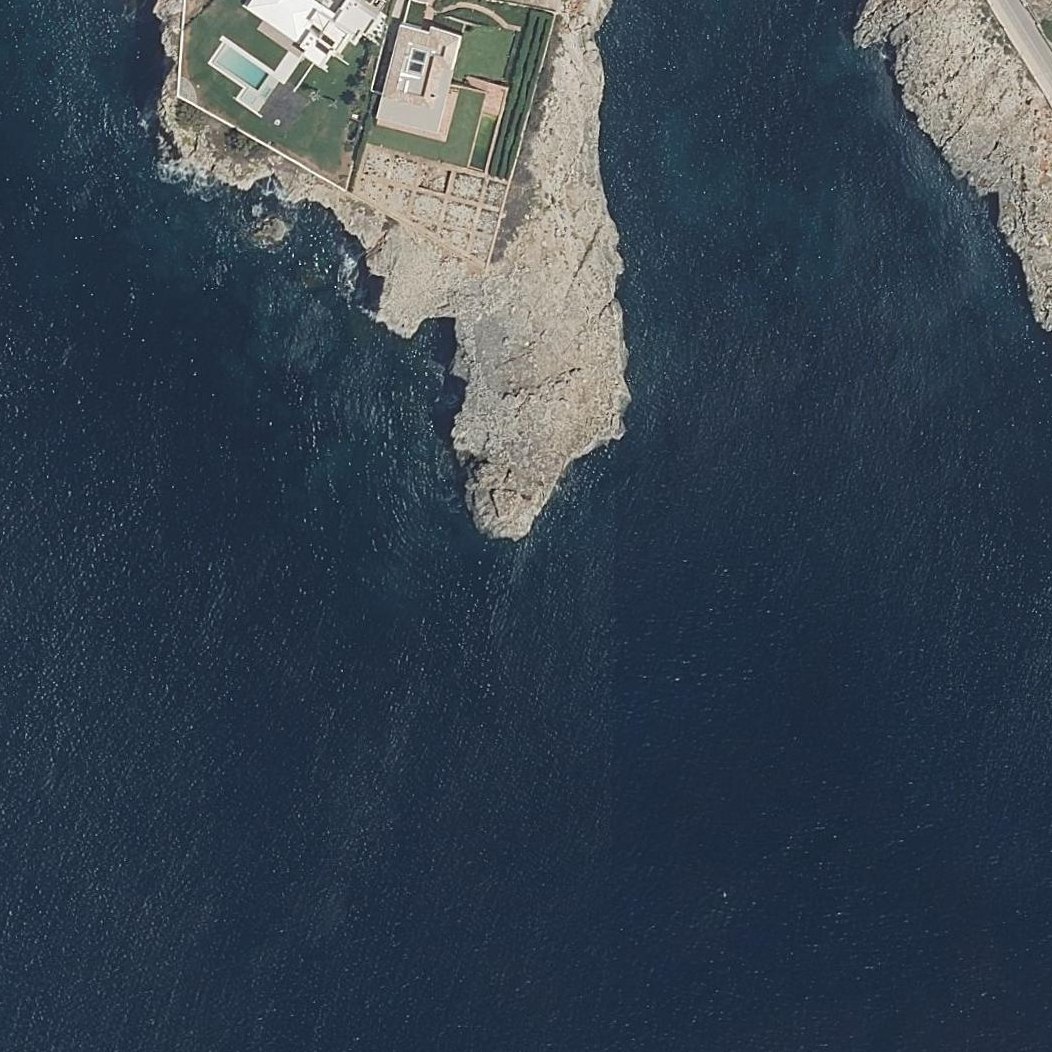 Aerial map of Cala en Blanes