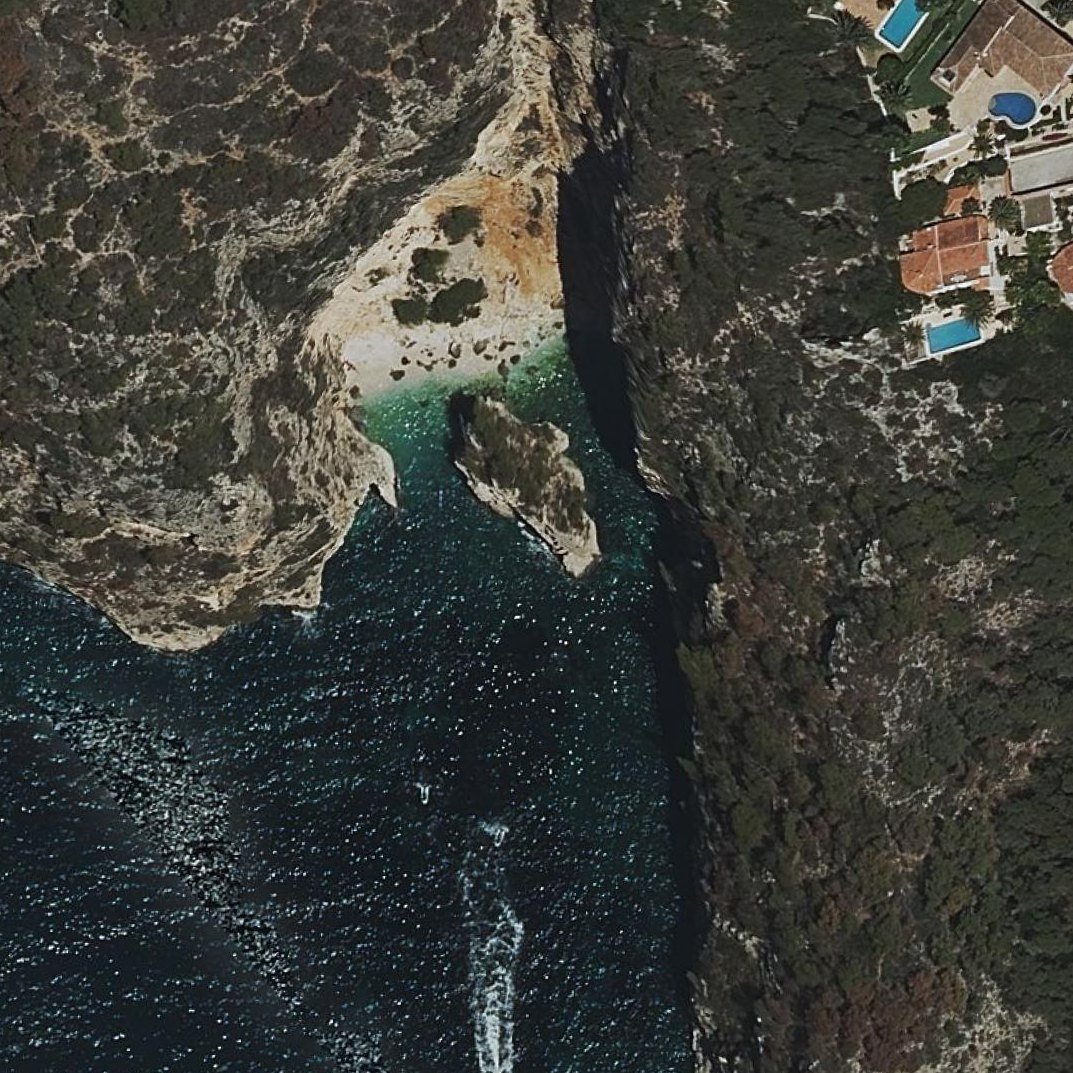 Aerial map of Cala en Caló