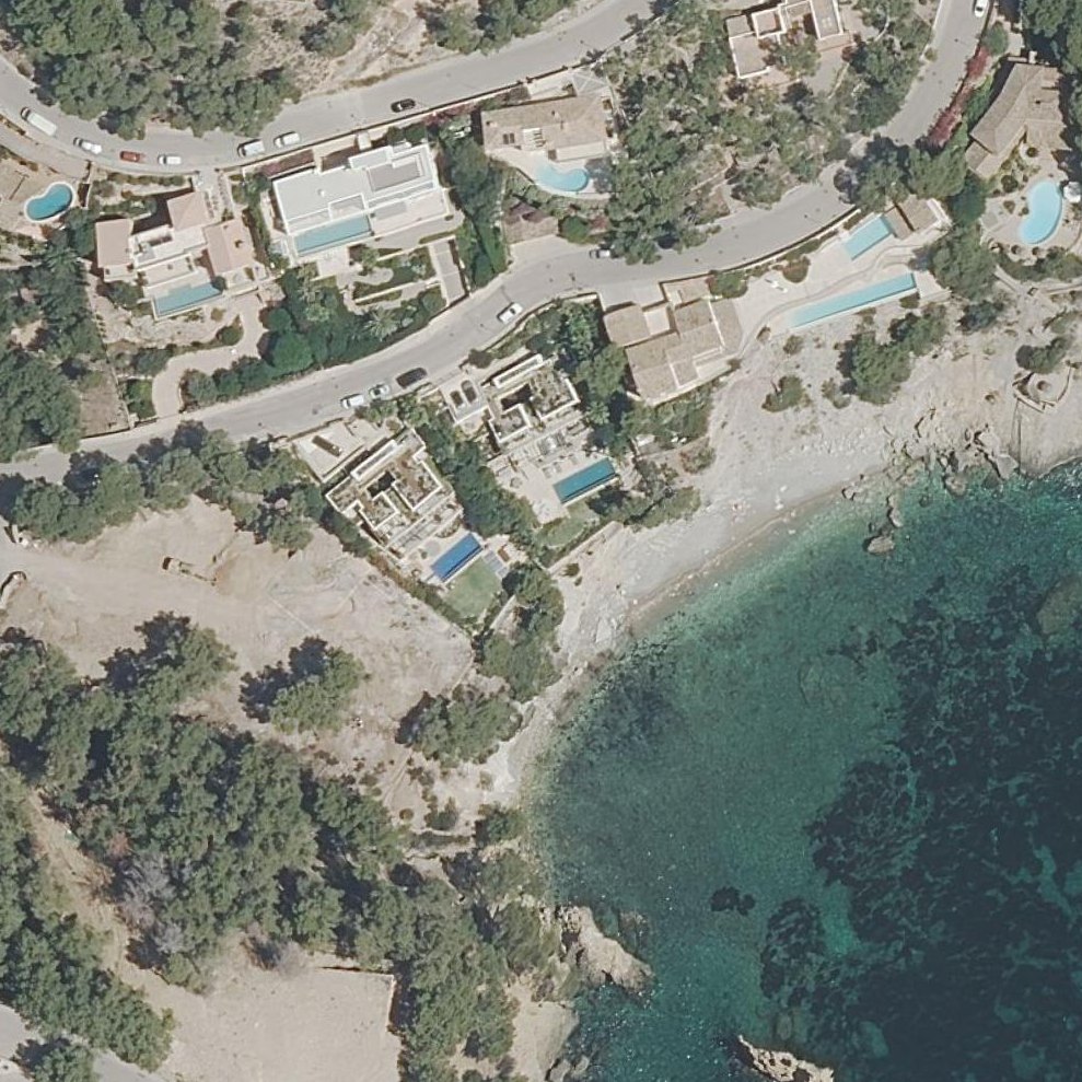 Aerial map of Cala en Cranc