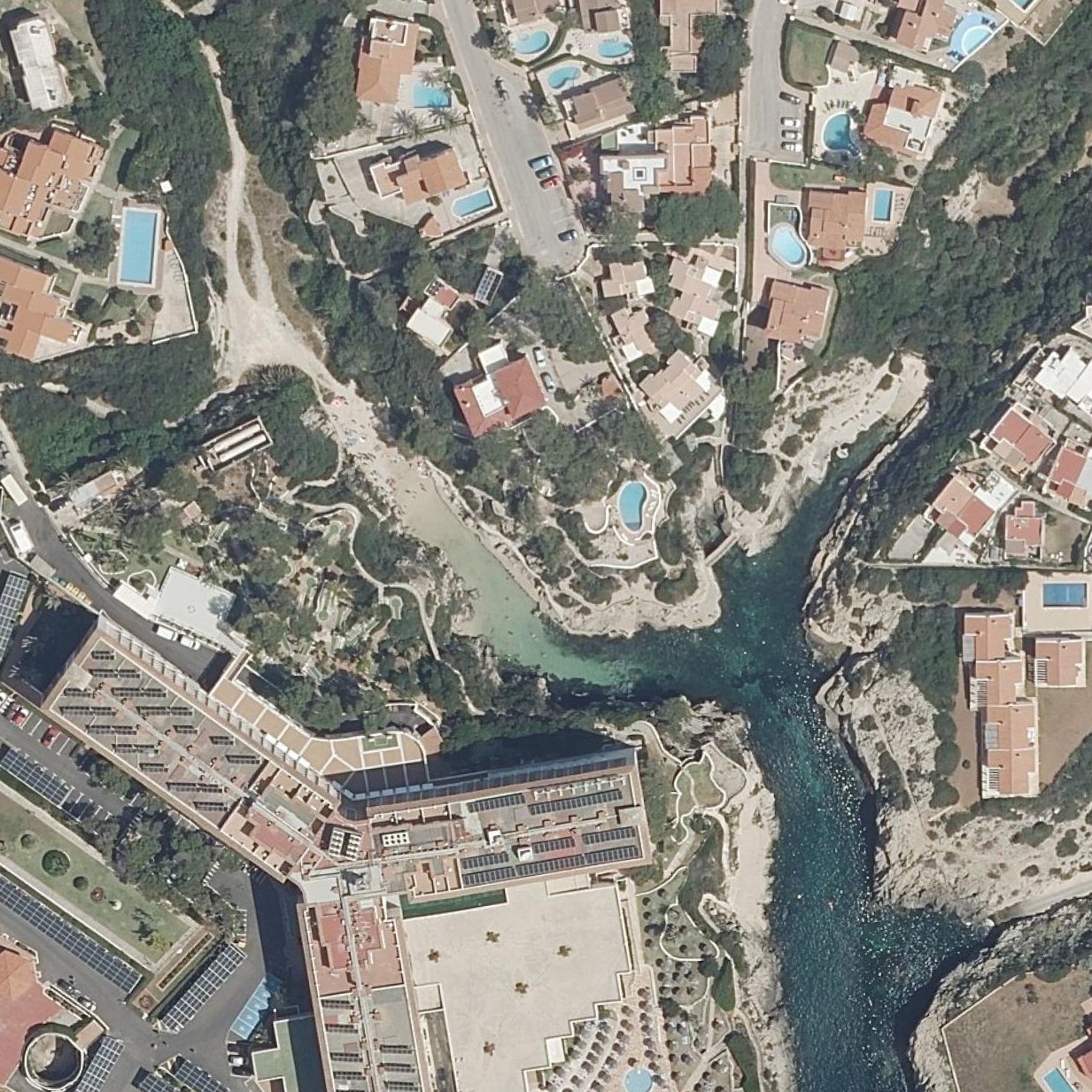 Aerial map of Cala en Forcat