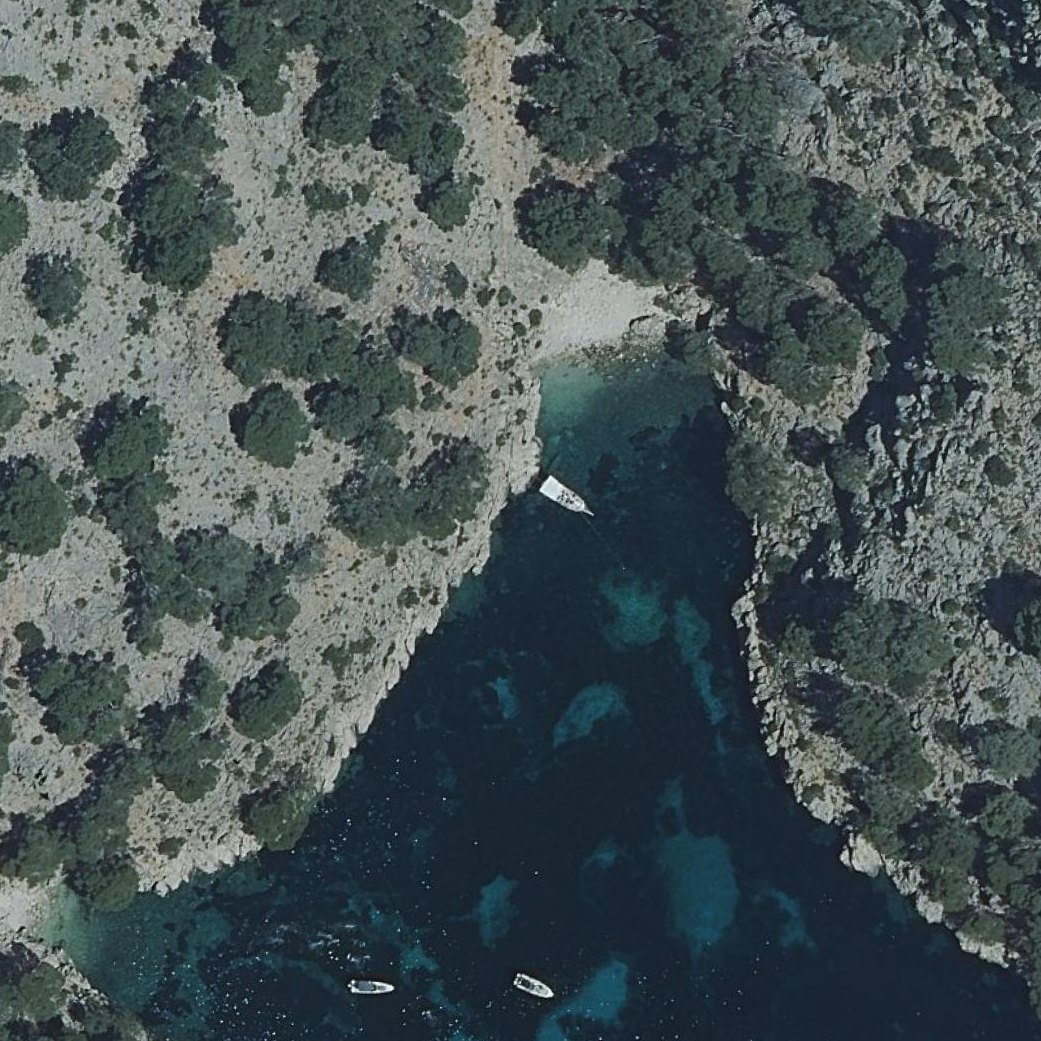 Aerial map of Cala en Gossalba