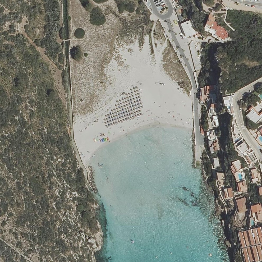 Aerial map of Cala en Porter