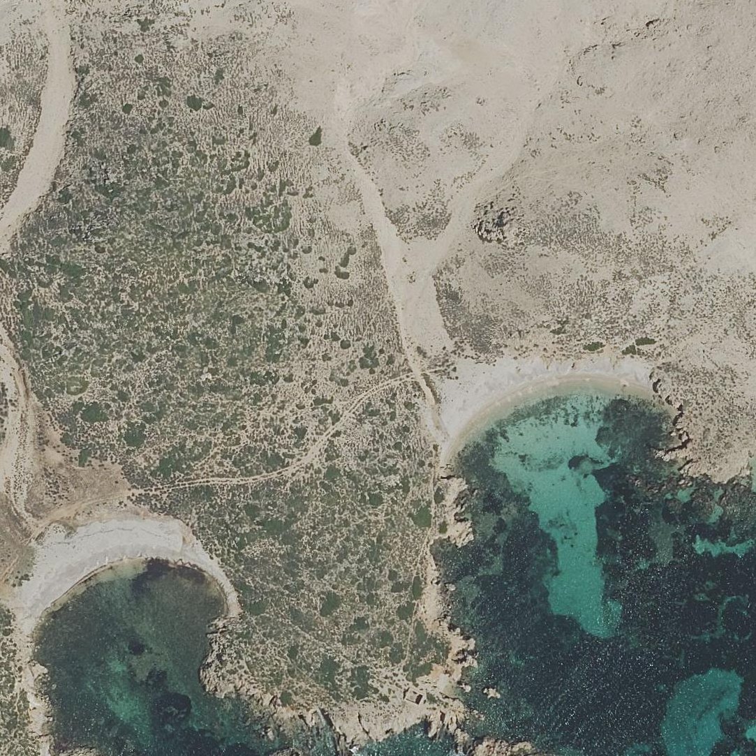 Aerial map of Cala en Tosqueta