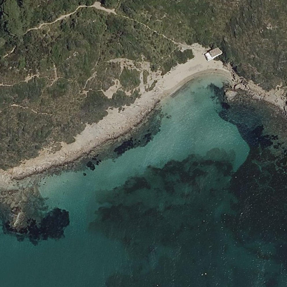 Aerial map of Cala En Vidrier