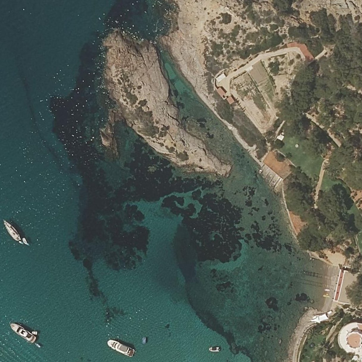 Aerial map of Cala Es Canaret