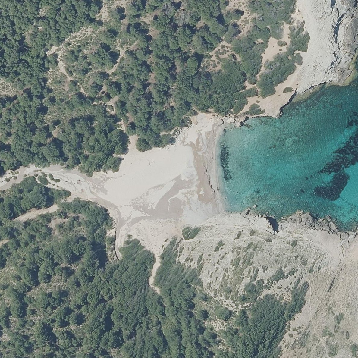 Aerial map of Cala es Matzocs